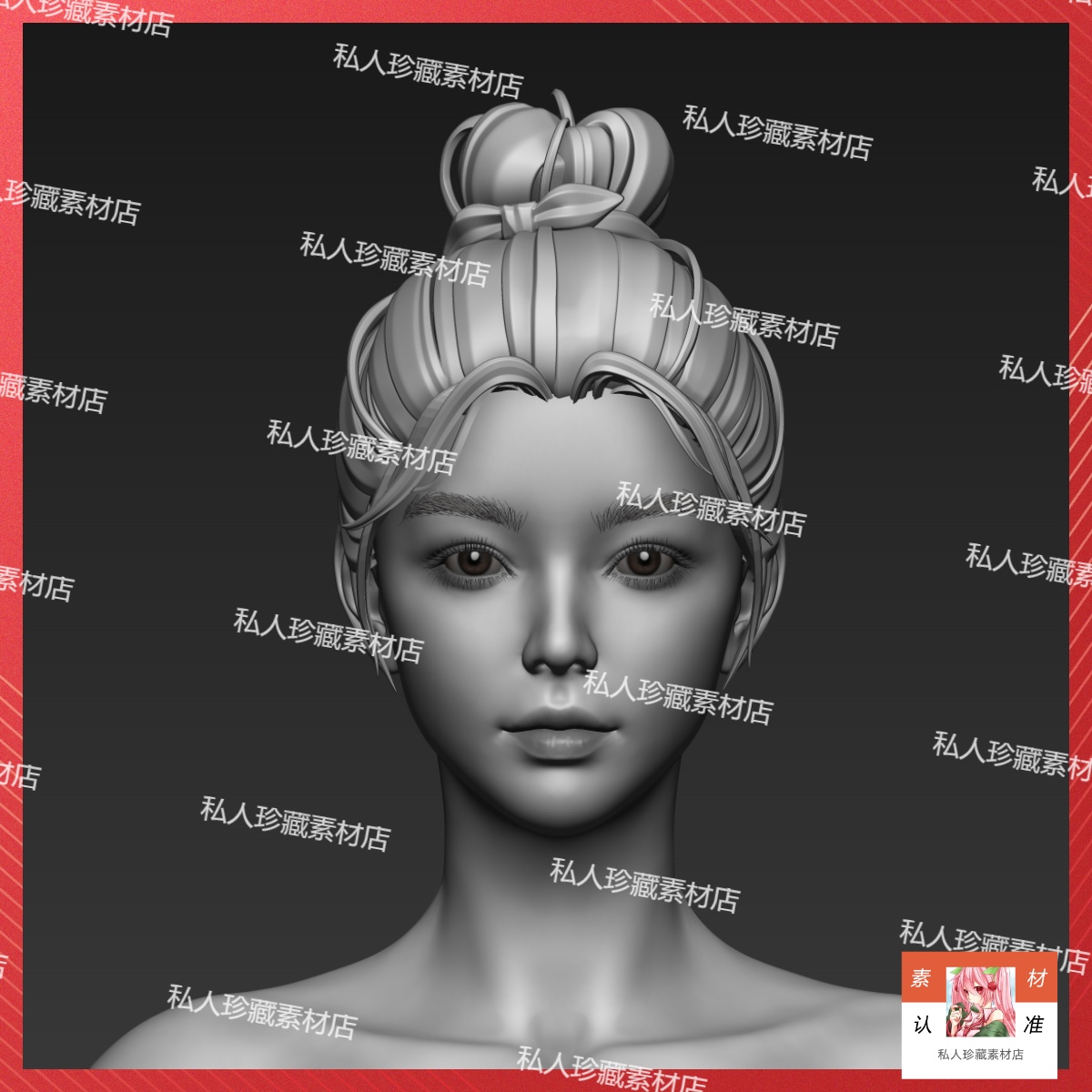 zbrush Blender亚洲古风美女性角色全身脚手3d模型zb人体雕刻模型 商务/设计服务 设计素材/源文件 原图主图