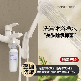 氧芬花洒前置过滤器家用淋浴室马桶除氯阻垢厨房净水器龙头滤芯