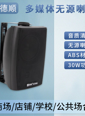 德顺60D无源黑色壁挂音箱