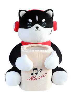 圾载纸巾盒垃桶二48327合一创意可爱多功车能扶手箱抽纸盒内卡车