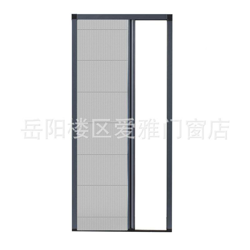 钉极窄无卸轨免纱门防蚊门推式可拆折叠沙门铝合YTZ拉金隐形纱窗