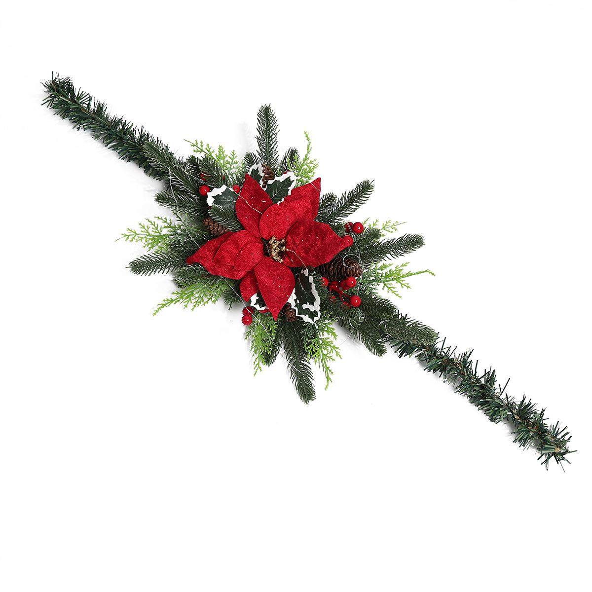 鸿圣诞花WQP节发纵光装饰箱花环花园仿真大红邮枯枝松果藤条挂件,节庆用品/礼品,装扮布置套餐,淘宝优惠券,粉丝福利购,淘宝优惠卷