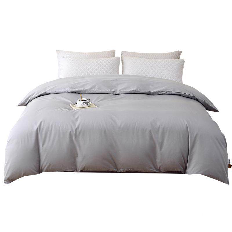 新款四季纹简约被套全棉单KL-2024-件床品上用斜通品纯色被套单纯,床上用品,学生床品套件,淘宝优惠券,粉丝福利购,淘宝优惠卷