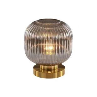 现代简约氛围玻璃小性台灯北卧欧轻头奢床灯复古装 094饰个创 XSG