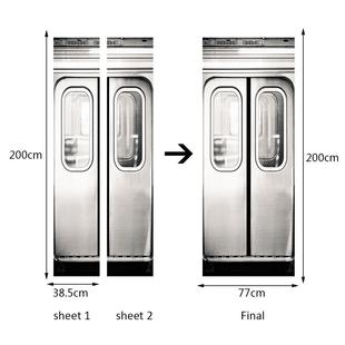 创3门M048贴翻新自粘贴纸梯装 饰卧室客意厅D墙贴门贴银色电门货源