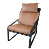 户外沙马172鞍皮防发椅设计师沙发铝合金不钢庭院别墅防水锈晒家