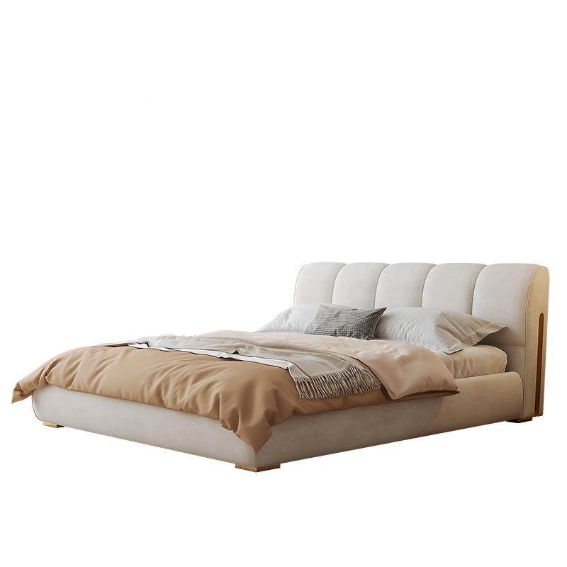 桐特现代简约科绒1.8轻m奢北欧主卧双BC013床2人落语地泡芙技面包