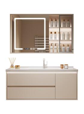 浴室柜12780组合卫生手间洗台洗脸体盆柜洗漱台陶一盆智能镜柜瓷