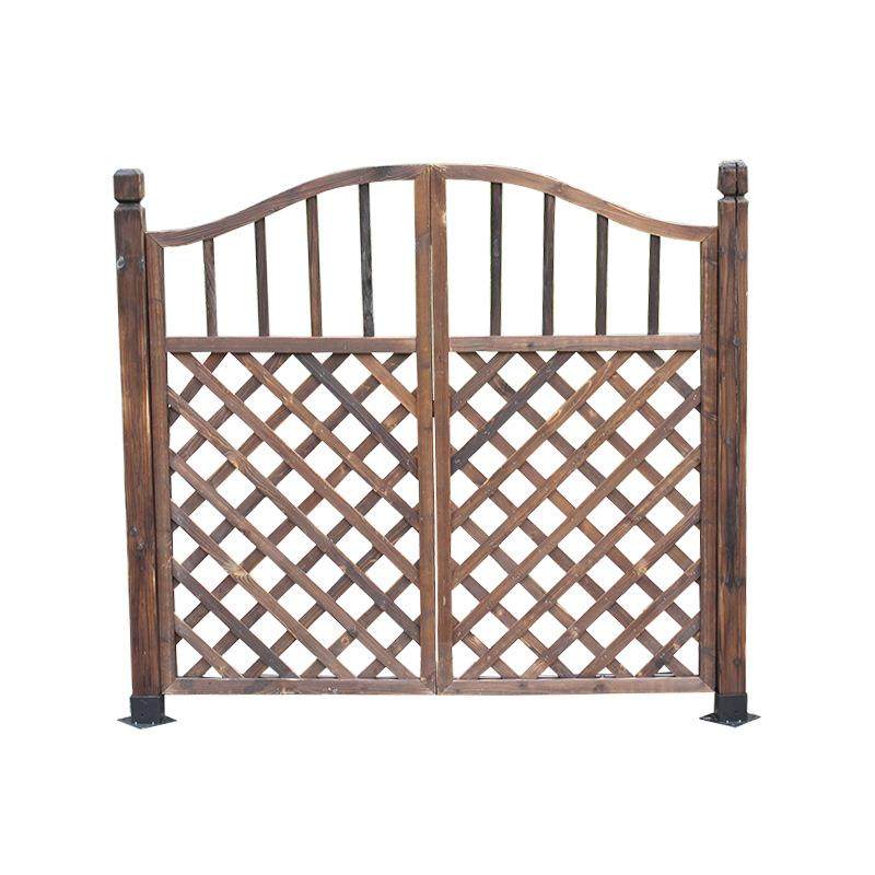 碳化木篱笆网格菜园围栏护栏户外防腐木庭院小花园木门单开栅栏门