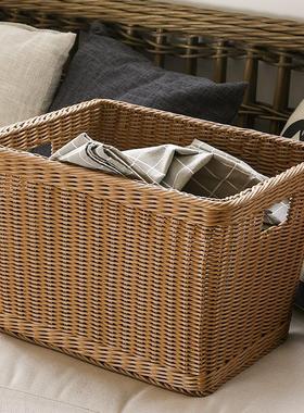 脏衣篮藤家用脏衣服收纳筐手工换洗篓大号塑料K003023衣仿编杂物