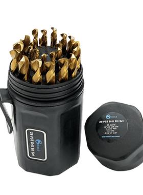 DIN338标准29PCM2镀钛直柄麻花钻135度双后角钻头钻机钛合金镀层