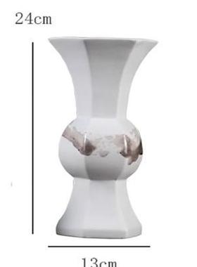 面新中式古OPE装典陶瓷小花瓶花器摆件样板房家居客厅房桌书软工