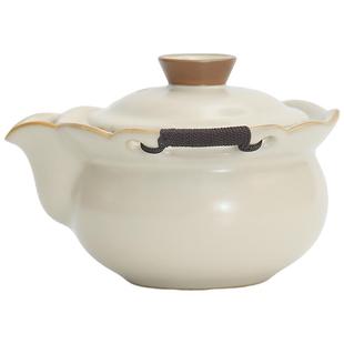 手B3900几欢米黄汝窑大号盖碗茶不杯防茶烫单个泡茶烫手抓壶碗高