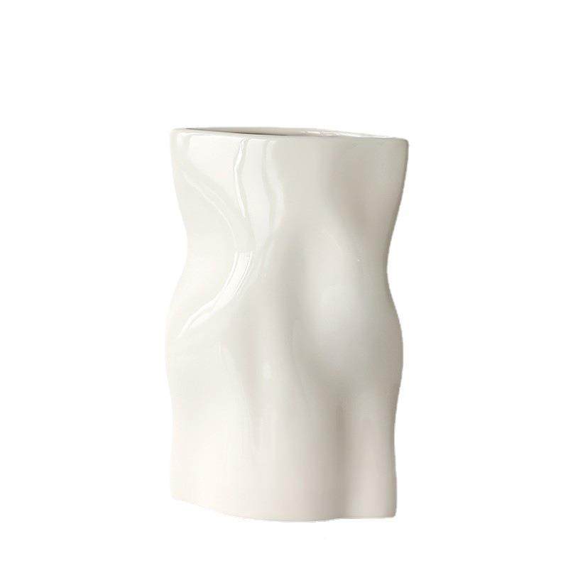 创居意小众褶陶高瓷花瓶摆件客厅桌面插花轻皱奢餐GYT桌级感家装,橡塑材料及制品,工业陶瓷,淘宝优惠券,粉丝福利购,淘宝优惠卷