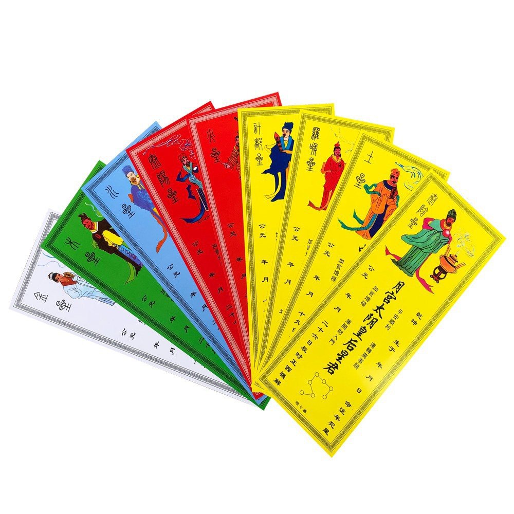 2024龙年甲辰年顺星九星牌位一套九张28.5&times;10.5cm