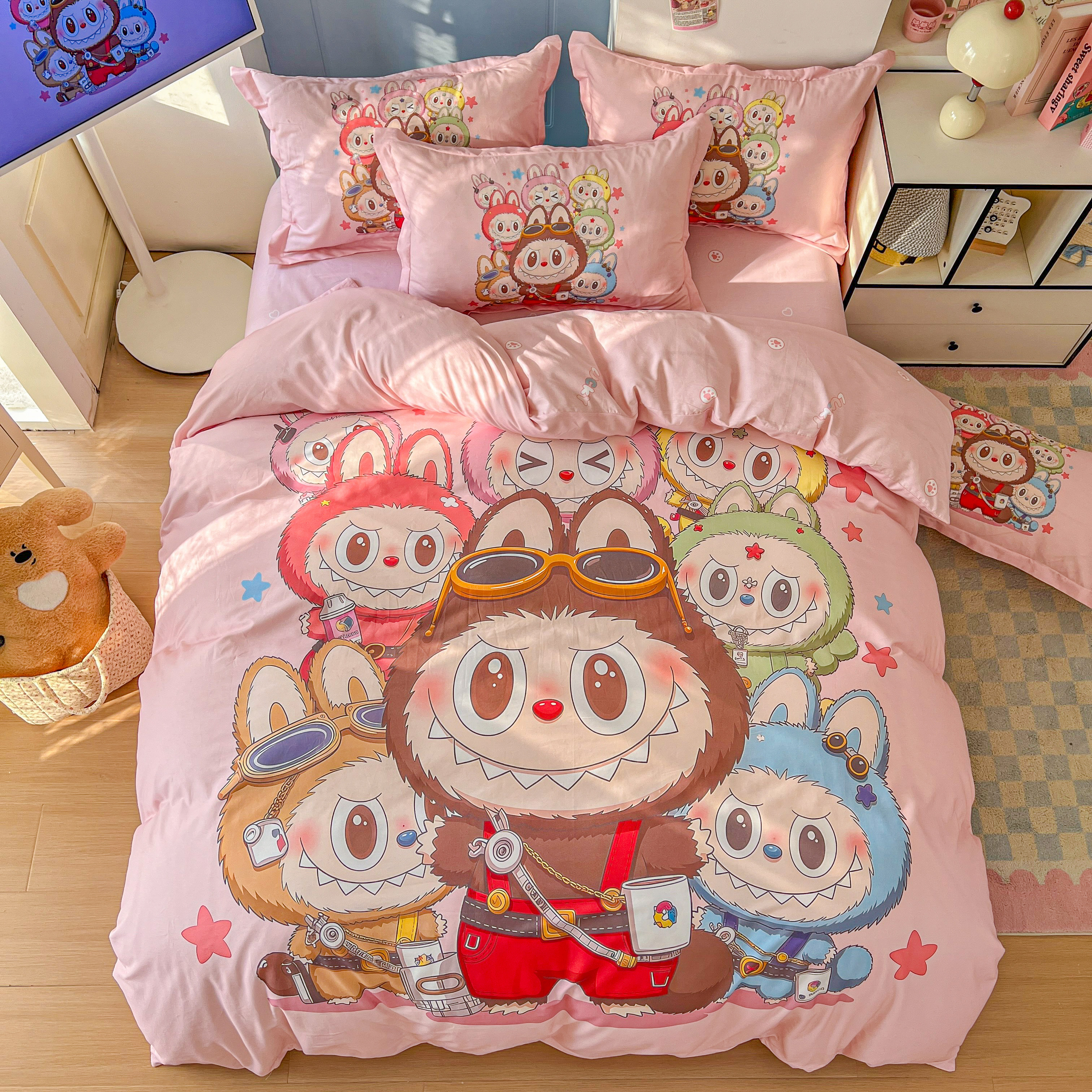 可定制全棉卡通儿童学生宿舍床拉布拉布四件套床单床笠被套三件套,床上用品,床品套件/四件套/多件套,淘宝优惠券,粉丝福利购,淘宝优惠卷