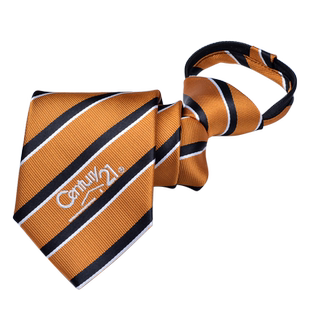 21世纪不动产男士拉链易拉得手打新款二十一世纪女士领花定制领带