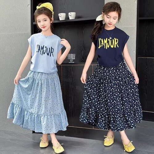 女童夏装裙子套装2025新款两件套