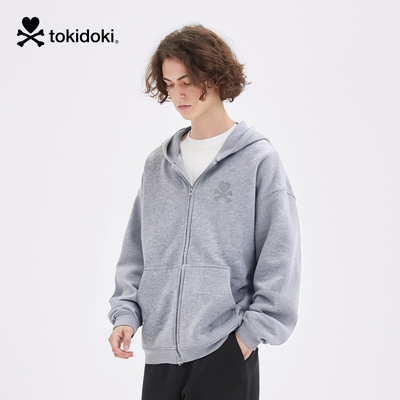 tokidoki2025秋季新款阔版细闪拉链外套男女同款情侣上衣