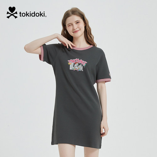 tokidoki撞色甜美tokidokiT恤裙