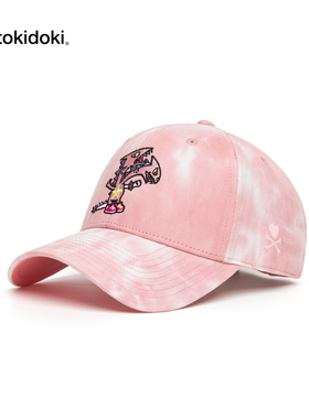 tokidoki扎染小怪兽绣花棒球帽女潮牌运动帽鸭舌帽情侣遮阳帽子男