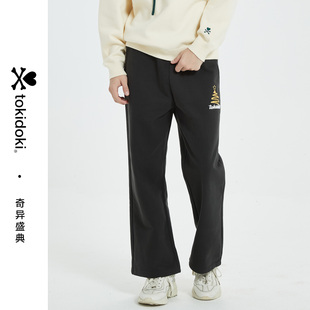男女新款 情侣裤 冬季 针织运动长裤 子 休闲保暖男裤 tokidoki卫裤