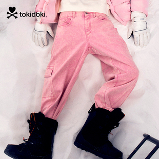 tokidoki2025秋季新款分割设计多袋长裤男女同款情侣下装裤子