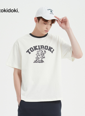 tokidoki腰果花手绘IP短袖T恤印花圆领时尚撞色宽松2024夏季新款