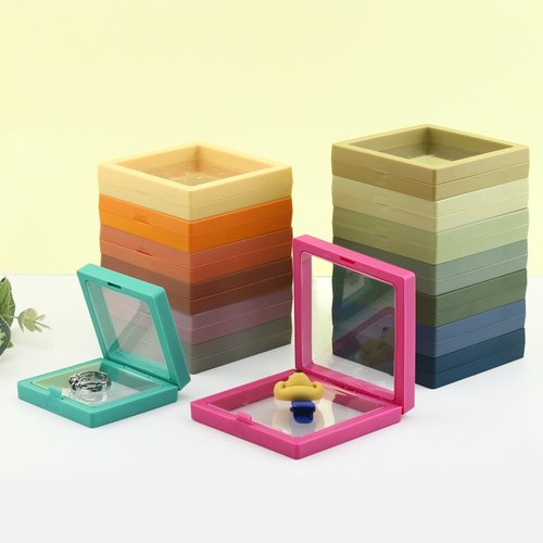 透明防氧化首饰盒悬浮盒PE膜展示盒珠宝戒指手链项链盒饰品收纳盒