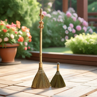 手工编织天然芒草长柄扫把家用扫帚木地板瓷砖清洁扫头发单个笤帚