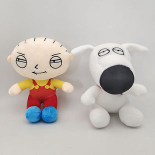 跨境新品恶搞之家玩偶饺子动漫周边毛绒公仔布莱恩斯特威玩具玩偶