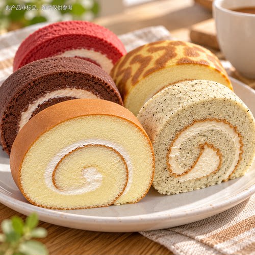 【网红甜品】：瑞士卷下午茶零食糕点夹心奶油伯爵红茶甜品甜面包