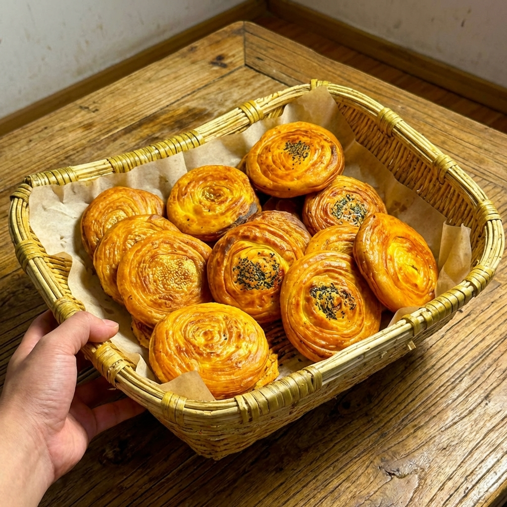 【老少皆宜】军屯锅盔营养速食上班族速食蒸煮食品香辣牛肉饼儿童