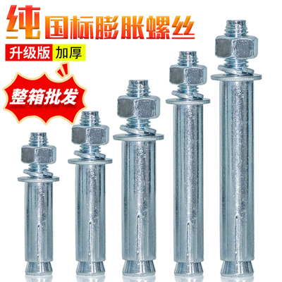 镀锌膨胀螺丝大全金属铁加长超长拉爆整箱批发M6M8M10M12M16M2024