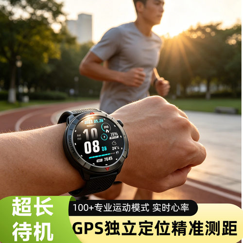 GPS轨迹心率配速跑步智能手环