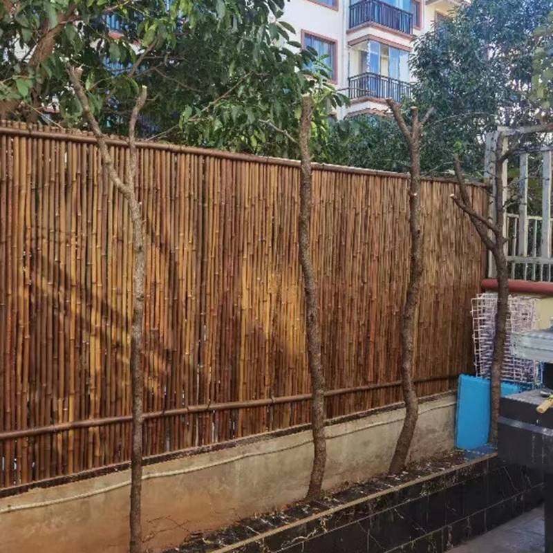 竹篱笆栅栏室外花园围栏防腐竹竿围墙护栏户外庭院围栏隔断竹子墙
