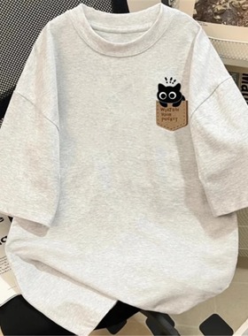 奥特莱斯~品牌折扣外贸专柜撤回超火新款纯棉印花短袖t恤男女情侣