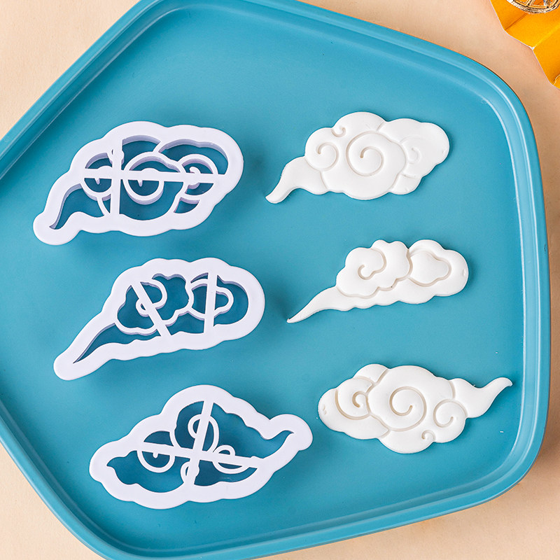 翻糖蛋糕模具diy祥云印花压模云