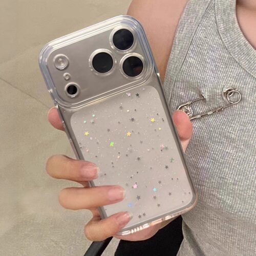 适用苹果17promax手机壳新款iphone17pro超薄闪粉星星17高级感16全包15pro防摔14透明pm硅胶13小众12女款超火