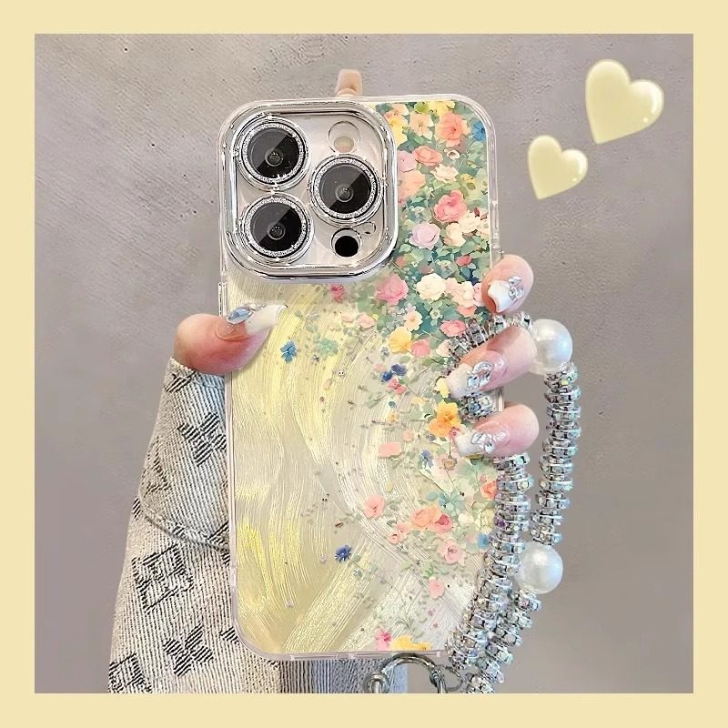 莫奈花墙适用苹果16手机壳新款羽纱彩绘iphone15promax支架手链14pm高级女13软硅胶12保护套自带镜头膜16plus,3C数码配件,手机保护套/壳,淘宝优惠券,粉丝福利购,淘宝优惠卷