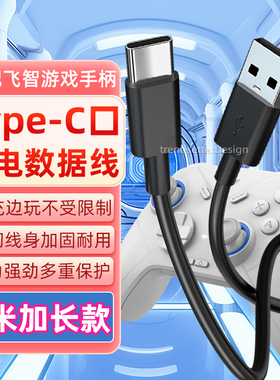 游戏手柄连接线3米type-c数据线适配飞智黑武士2 2Pro 3Pro 4Pro冰原狼2/Switch版八爪鱼3/4手柄电脑PC充电线