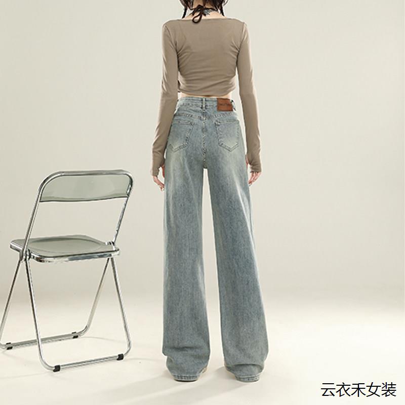 高街窄版直筒裤牛仔裤女