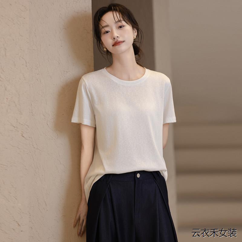 微大码女装灰色短袖T恤女