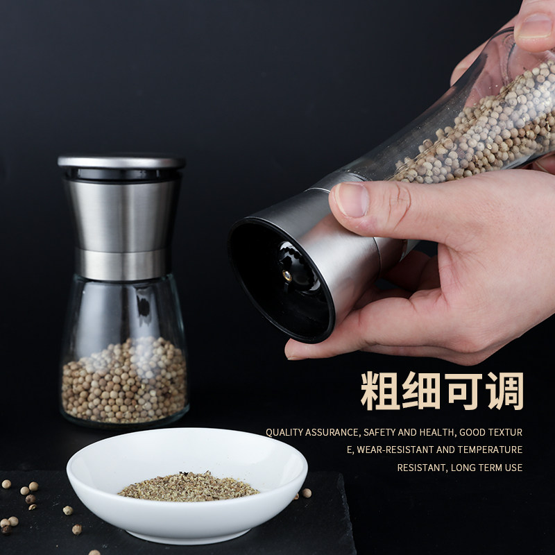 手动现磨黑胡椒粒玻璃研磨器家用黑胡椒粉花椒调味瓶罐厨房小工具在类目 厨房/烹饪用具, 厨用小工具/厨房储物, 储物瓶罐/厨房储物器皿, 调味瓶罐中 - 来自Buy2taobao.com提供专业的淘宝代购服务