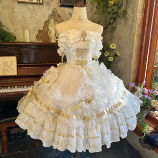 【二团尾款】珠宴幔纱白金sp梦境契约lolita原创设计连衣裙小花嫁