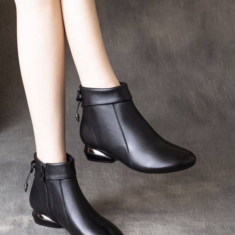 女棉鞋秋冬新款真皮妈妈皮鞋中老年舒适软底防滑加绒保暖短靴勃肯,女鞋,勃肯鞋/软木鞋,淘宝优惠券,粉丝福利购,淘宝优惠卷