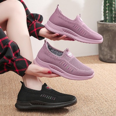 中年妈妈运动休闲鞋二棉女鞋冬季