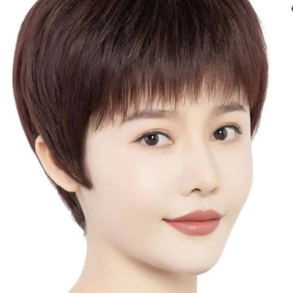 新品上市轻薄假发女短直发中老年