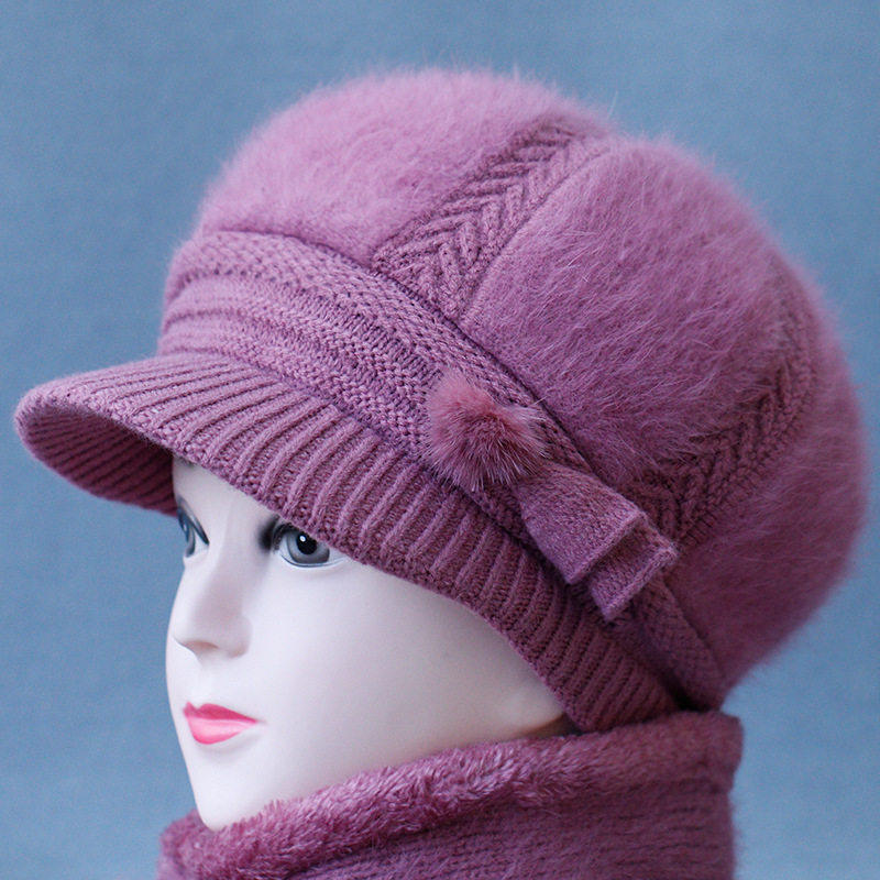 中老年人帽子女冬天针织毛线帽毛毛加绒厚妈妈帽老太太奶奶保暖帽,服饰配件/皮带/帽子/围巾,帽子,淘宝优惠券,粉丝福利购,淘宝优惠卷