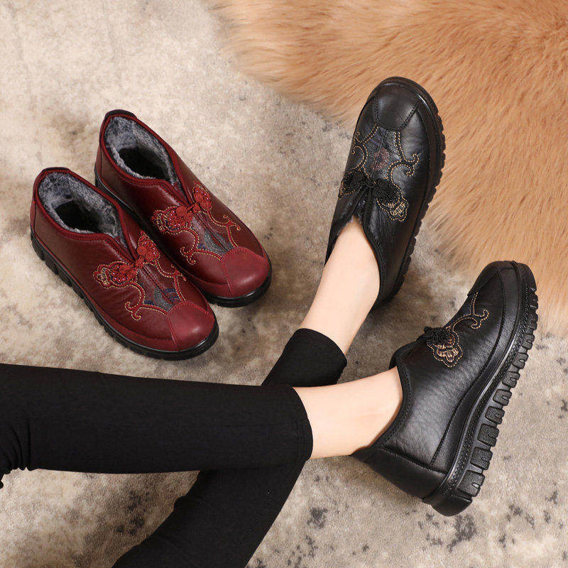 软底防滑老人棉鞋老北京棉鞋女复古靴妈妈鞋冬季加绒保暖奶奶棉鞋,女鞋,棉鞋,淘宝优惠券,粉丝福利购,淘宝优惠卷